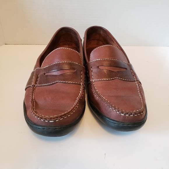 Cole Haan Mens Brown Leather Penny Loafer Slip On Shoes, - Picture 2 of 8